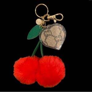 Auth LV & Gucci Custom Bag Charm/Keychain 🍒💎💛
